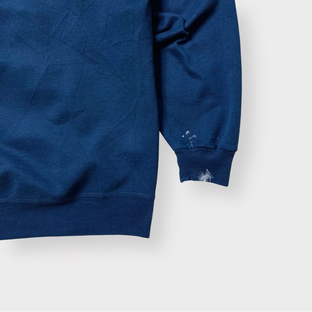 Vtg 90s Russell Athletic Crewneck Sweatshirt 50/50 USA XL Thrashed V Stitch Worn - Picture 7 of 8